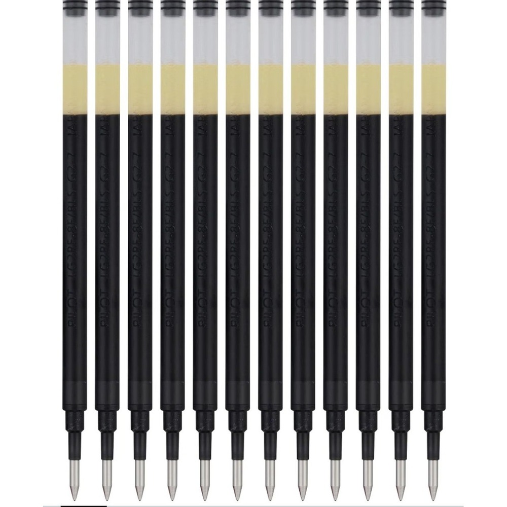 Pilot G2 Gel Ink Pen Refills 0.7mm Fine Point Black Ink 12 Count G27RBBLK-AMZ